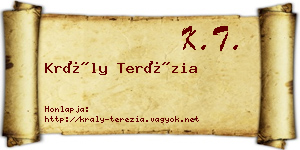 Krály Terézia névjegykártya