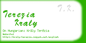 terezia kraly business card