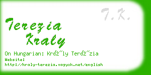 terezia kraly business card